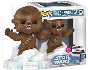 Star Wars Funko POP 374 Flocado Chewbacca Amazon Exclusivo Batalla en la Base Eco - Imagen 1 de 14