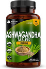 Ashwagandha 1200mg - 365 Vegan Tablets Pure Root Extract High Strength Capsules