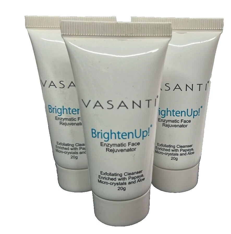 3x Vasanti Brighten Up! Enzymatic Face Rejuvenator Exfoliating Cleanser 0.7oz - Image 1 of 1