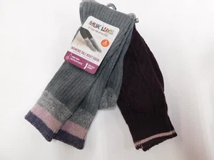 Calcetines de bota altos para mujer Muk Luks - 2 pares - carbón - OSFM - NUEVOS CON ETIQUETAS - Imagen 1 de 2