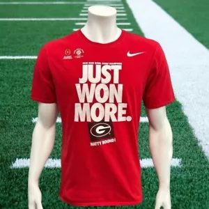 Nike NCAA 2018 Rose Bowl Champions Georgia Bulldogs Red T-Shirt Tee Size Large - Picture 1 of 13