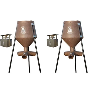 Boss Buck Texas 2 Step 200 Lb Drum Gravity Spin Tripod Wildlife Feeder (2 Pack) - Picture 1 of 5