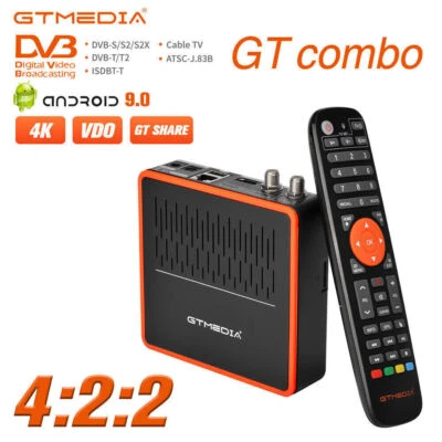 4K Satellite DVB-S2X/T2/C Combo TV Receiver Android Smart TV Box 4:2:2 Sky Mars - Image 1 of 4