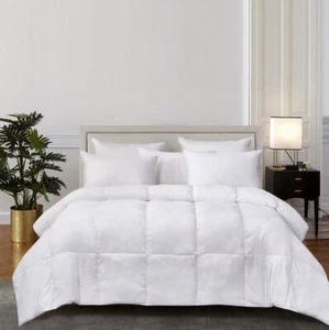 Martha Stewart, 100% Cotton White Feather + Down Comforter (Choose Size) - Picture 1 of 7