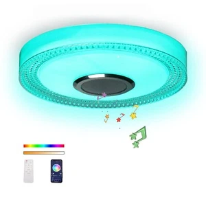 Waterproof Smart LED Shower Ceiling Light Fixture with Bluetooh Speaker,18W 1... - Picture 1 of 7