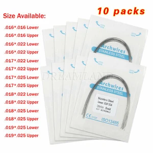 10 Packs/100pcs Dental Stainless Steel Rectangular Arch Wire Ovoid Form CE - Bild 1 von 30
