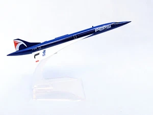 Pepsi Concorde  Diecast  Metal Plane Aircraft Models On Stand 14Cm - Picture 1 of 6