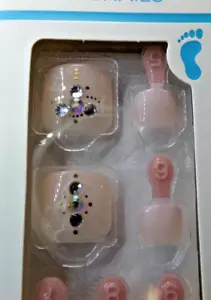 IMPRESS PEDIKÜRE ZEHENNÄGEL rosa nude mit Edelsteinen "Be Hopeful" - Bild 1 von 4