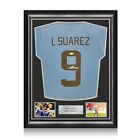 Luis Suarez Signed Uruguay 2022-23 Football Jersey. Superior Frame