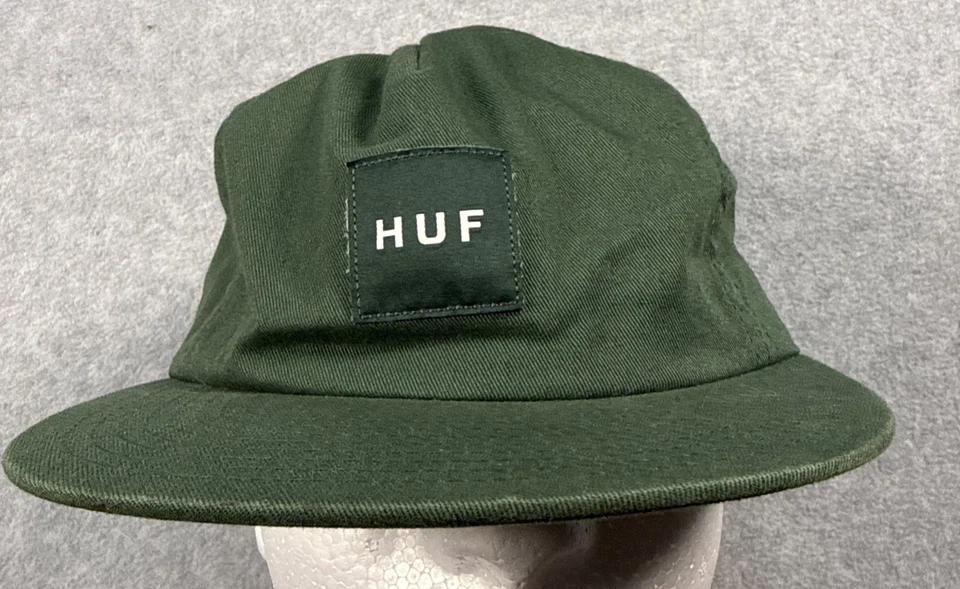 Sombrero Huf Snapback Verde Talla Única Logo Ajustable Patinador Skateboarding Foto 1 de 4
