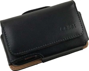 CELLET NOBLE BLACK LEATHER CASE BELT CLIP FOR BLACKBERRY CURVE 9360 9330 8330 - Picture 1 of 6