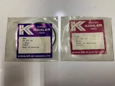 RUPP MERCURY KOHLER Piston Rings L Shape Set of 2 #40-075-16 & -17 60 mm Bore - Imagem 1 de 2