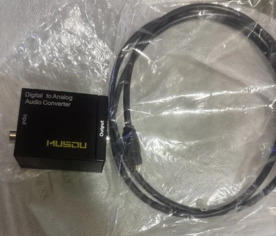 MUSOU Digital to Analog Audio Converter Toslink Coaxial RCA - Image 1 of 4