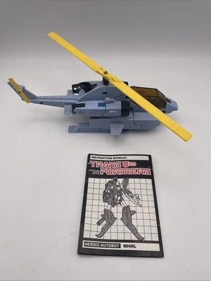 1984 Transformer Whirl Helicopter Autobot Bandai Vintage Figure With Booklet - Image 1 of 4