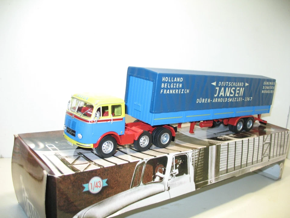 Altaya Ixo 1:43, Mercedes Benz Lps 333 Jansen, Camion Semi Rimorchio D'eccezione - Immagine 1 di 3