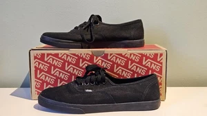 NEW Vans 2016 Low Tops Solid Black Lace Up Shoes Men 6.5 / Women 8 New In Box  - Picture 1 of 24