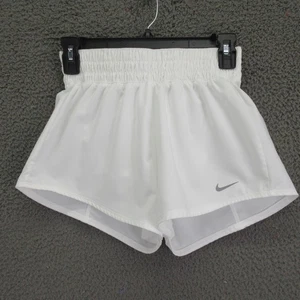 Pantalones Cortos Nike Para Mujer XS Blanco Dri-FIT Correr Forrados Cintura Elástica Pista Atlética - Imagen 1 de 9