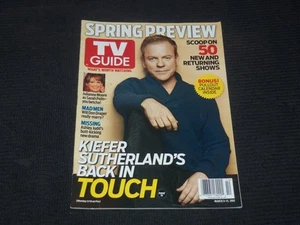 2012 MARCH 5 TV GUIDE MAGAZINE - KIEFER SUTHERLAND TOUCH FRONT COVER - H 10162 - Picture 1 of 2