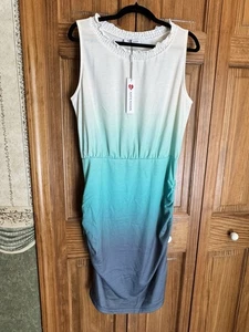 Vestido Kate Kasin fruncido ceñido al cuerpo informal Ombré azul elástico diario XL - Imagen 1 de 4