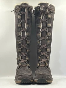 Timberland Granny grau groß Wildleder Leder Fell gefüttert Damen Winterstiefel Größe 8 - Bild 1 von 16