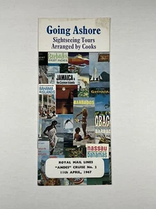 1967 RMS Andes Caribbean Shore Excursions Brochure - Royal Mail Lines - Picture 1 of 4