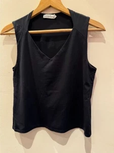 Black Vest Tank Top Sleeveless Sz16 by Bethlehem Goth Stretch (Lot 20) - Picture 1 of 3