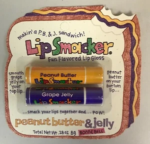 2 Packs Of 2 Bonne Bell Lip Smacker peanut Butter & Jelly Lip Balm pl read - Picture 1 of 1
