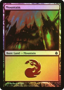 MTG FOIL Mountain 34 - Premium Deck Series: Fire & Lightning #34 - Picture 1 of 1