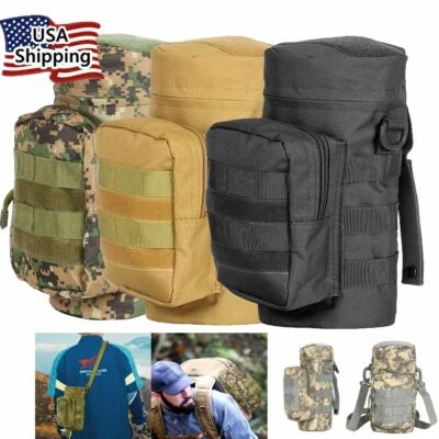 US Military Water Bottle Pouch Holder Tactical Hiking Kettle Gear Molle Pack Bag