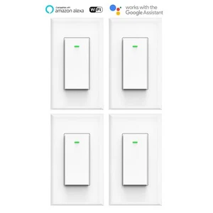 Smart WIFI Switch Light Wall Works with Alexa Google Home voice smart life 4pack - Picture 1 of 7