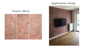 10pcs Terra red natural stone veneer sheet, flexible ,thin easy to transport - Picture 1 of 2