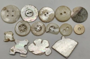 Antique mother-of-pearl clothing buttons, Ancient Ottoman Empire, 17th century. - Picture 1 of 5