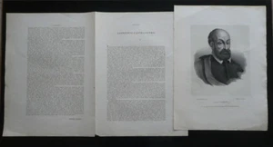 Lodovico Castelvetro Biografia Litografia Goldoni Adeodato Malatesta Modena 1880 - Foto 1 di 1