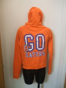 Victoria's Secret Pink Hoodie Sweatshirt Medium Go GATORS UF Orange Blue Zipper  - Picture 1 of 12