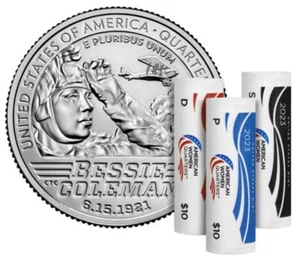 2023 S,P,D Quarters Bessie Coleman 25C 3 Coin Set Uncirculated S,P,D UNC - Picture 1 of 1