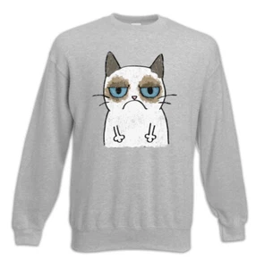 Cat II Sweatshirt Pullover Fun Cats Addiction Addicted Love Geek Nerd - Picture 1 of 1