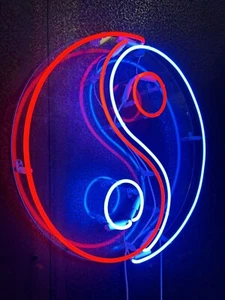 Vintage Hong Kong Yin Yang Neon Sign - Bild 1 von 9
