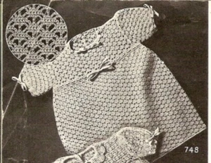 Vintage Carol’s Baby Dress Crochet PATTERN ONLY - Picture 1 of 1