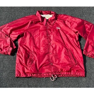 Vintage Big Mac Nylon Lined Jacket Mens Snap Button Red Mechanic Workwear XL - Picture 1 of 10