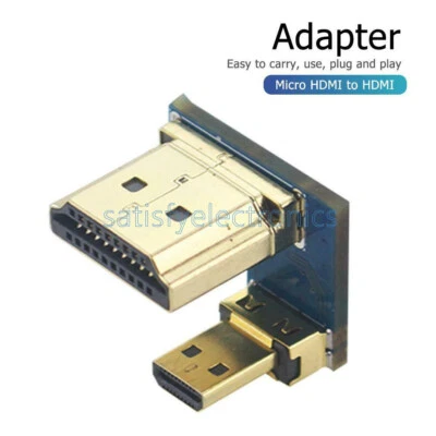 Mini Micro HDMI to HDMI Converter HDMI Screen Adapter for Raspberry Pi 4B NEW - Image 1 of 4