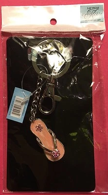 Llavero Sandalia Flor Llavero Brillo Cristal Rosa Kalifano Foto 1 de 3