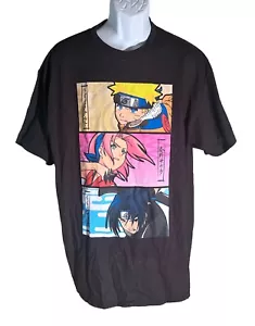 Naruto - Naruto Uzumaki, Sakura Haruno, & Sasuke Uchiha Men's Black T-Shirt XL - Picture 1 of 7