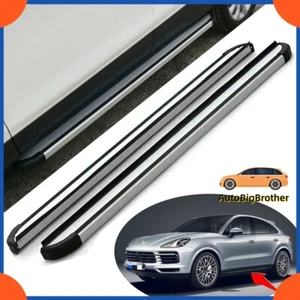 Running Boards Side Steps Nerf Bar Fits for Porsche Cayenne 2018+ 2021 2022 2023 - Picture 1 of 14