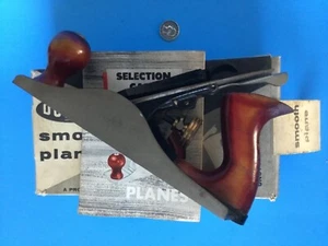 VTG 1958 DUNLAP SMOOTH WOOD PLANE BOX SEARS USA TOOL 2” CUTTER 9-3/4 COMPLETE A- - Picture 1 of 10