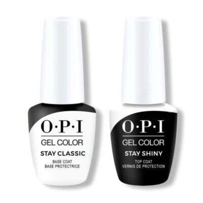 OPI Gel Color Stay Shiny Top Coat & Stay Classic Base Coat Soak Off Gel - Image 1 of 2