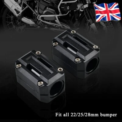 1Pair 22 25 28mm Crash Bar Bumper Block Protector For BMW Ducati Triumph Benelli - Image 1 of 4