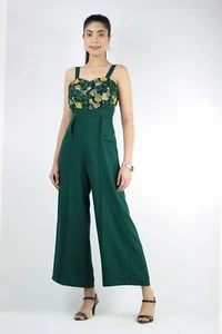 Artyska Women's Floral Wide Legged Spaghetti Strap Sleeveless Casual Jumpsuit - Picture 1 of 5