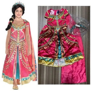 2-3 years 6-7 years Disney Aladdin Princess Jasmine pink dress with crown Hallow - Picture 1 of 10