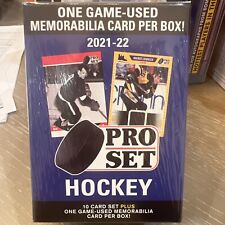 2021-22 Pro Set NHL Hockey Blaster Box One Game Used Mem Card Free Shipping 