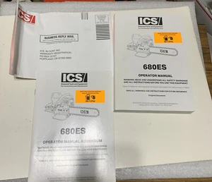 ICS 680ES Gas Concrete Saw Operator / Maintenance Manual With Addendum - Picture 1 of 5